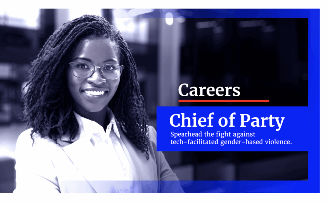 Chief of Party: Spearhead the fight against tech-facilitated gender-based violence